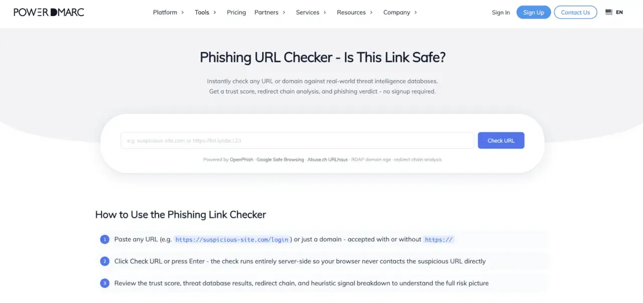 Phishing URL Checker: Prüfe, ob ein Link sicher ist. Gib eine URL ein, um sie auf Phishing zu überprüfen.