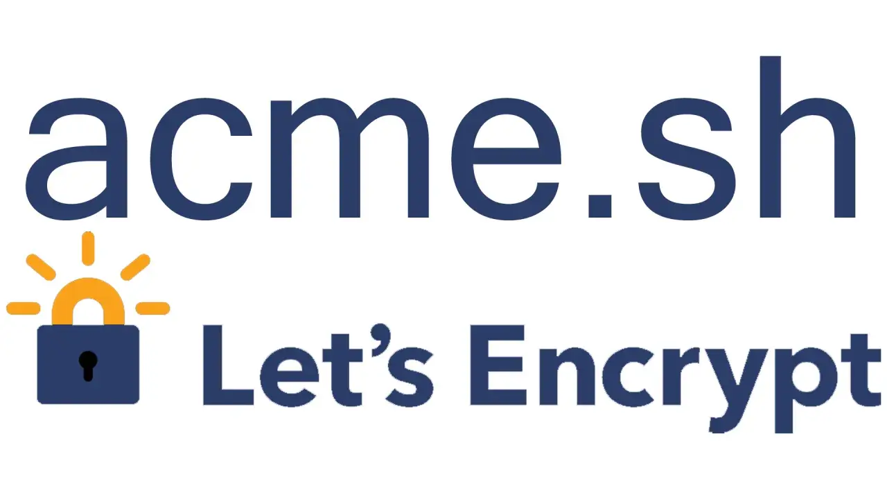 acme.sh: Ein Schloss-Symbol und "Let's Encrypt" stehen für sichere Zertifikate.