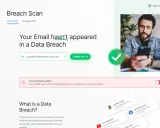Der **data breach scanner** zeigt, dass Ihre E-Mail sicher ist. Überprüfen Sie Ihre Konten auf potenzielle Datenlecks.