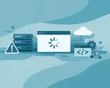 Server-Fehler: nginx no resolver defined to resolve. Ladeanzeige, Warnsymbol und Code-Symbol deuten auf Probleme hin.