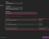 Konfiguration einer bestehenden Python-Umgebung mit Pfadangaben und Beschreibung.