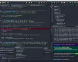 Programmieren mit Python: Code-Editor zeigt Python-Code mit hervorgehobenen Zeilen und eine Autovervollständigungsliste.