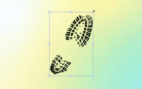 Schuhabdrücke auf hellem Hintergrund, die den digitalen Fußabdruck symbolisieren.