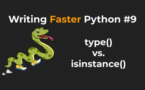 Laufende Schlange mit Schuhen, die zeigt, wie man den Python datentyp abfragen kann: type() vs. isinstance().