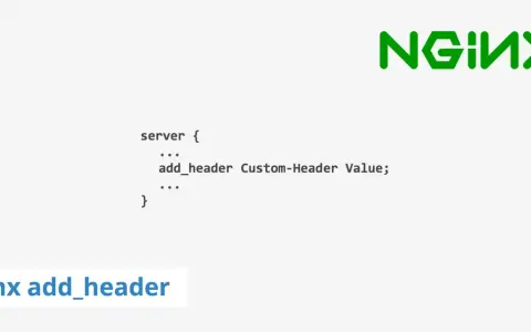 Nginx-Konfiguration zeigt `add_header` für benutzerdefinierte Werte.
