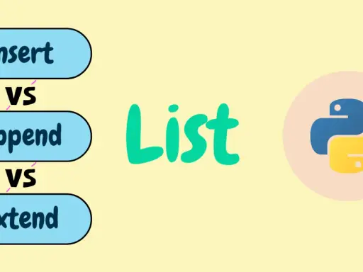 Python: insert, append, vs. extend – wie man eine python liste erweitern kann.