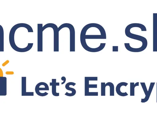 acme.sh: Ein Schloss-Symbol und "Let's Encrypt" stehen für sichere Zertifikate.