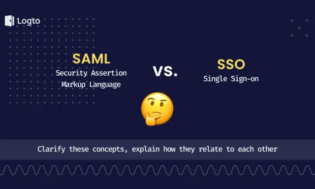 SAML vs SSO: Ein Denk-Emoji fragt nach der Beziehung zwischen Security Assertion Markup Language und Single Sign-On.