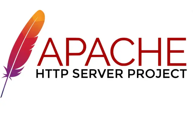 Logo des Apache HTTP Server Projects mit einer stilisierten Feder und dem Text "APACHE HTTP SERVER PROJECT".
